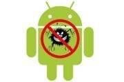 An Android logo with a no sign, symbolizing the increasing threat of malware.